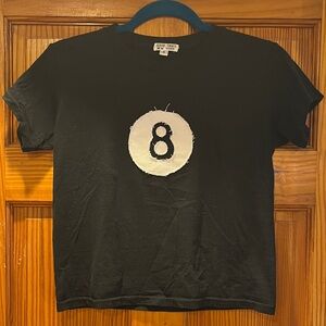 Black 8 ball babydoll tee